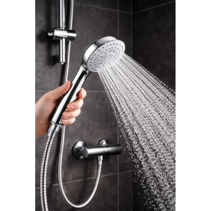Paslanmaz Çelik Duş Hortumu Ve El Duşu Seti, 150 Cm Esnek Hortum, Yüksek Basınçlı Duş Başlığı, Kireç Önleyici Nozullar, Evrensel Bağlantı, Banyo İçin,El Duşu Ve Paslanmaz Çelik Duş Hortumu Seti 150 Cm