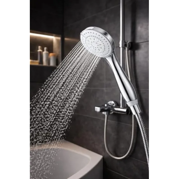 Paslanmaz Çelik Duş Hortumu Ve El Duşu Seti, 150 Cm Esnek Hortum, Yüksek Basınçlı Duş Başlığı, Kireç Önleyici Nozullar, Evrensel Bağlantı, Banyo İçin,El Duşu Ve Paslanmaz Çelik Duş Hortumu Seti 150 Cm