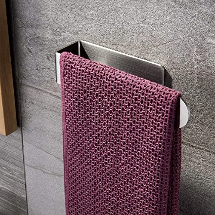 Paslanmaz Çelik Havlu Askısı - Kendinden Yapışkanlı - 28cm - inox - Model: Köln
