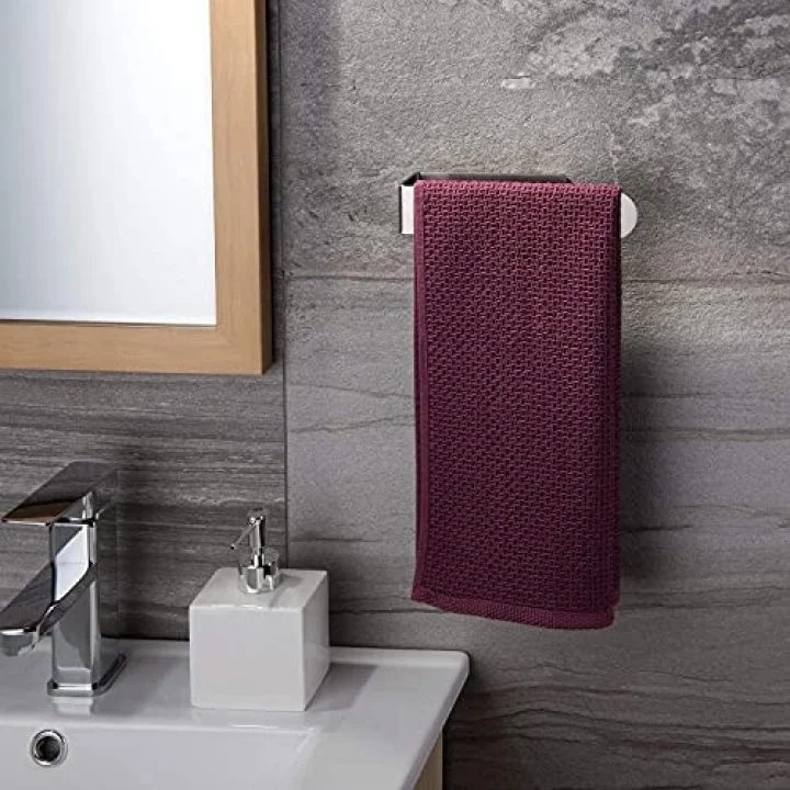 Paslanmaz Çelik Havlu Askısı - Kendinden Yapışkanlı - 28cm - inox - Model: Köln