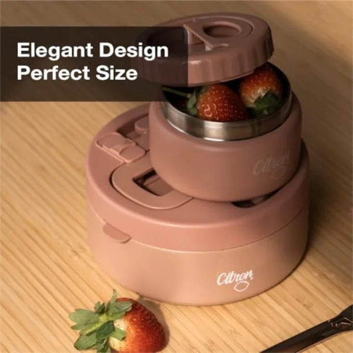 Paslanmaz çelik yalıtımlı cam, 400 ml, vakumlu kilitli ve Easy-Lock sistemi, sızdırmaz, yetişkinler ve çocuklar için ideal, mor