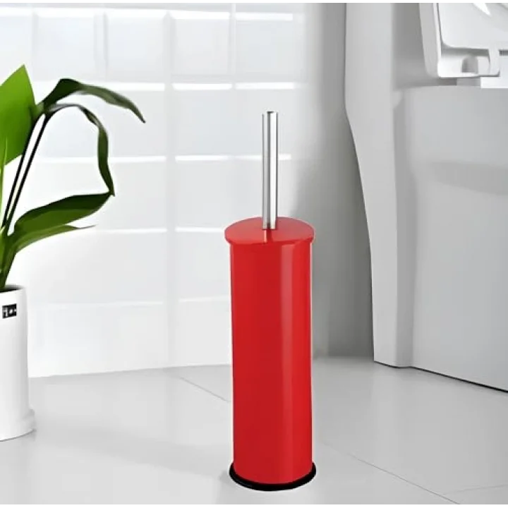 Paslanmaz Tuvalet Fırçası Banyo Fırçası Kırmızı