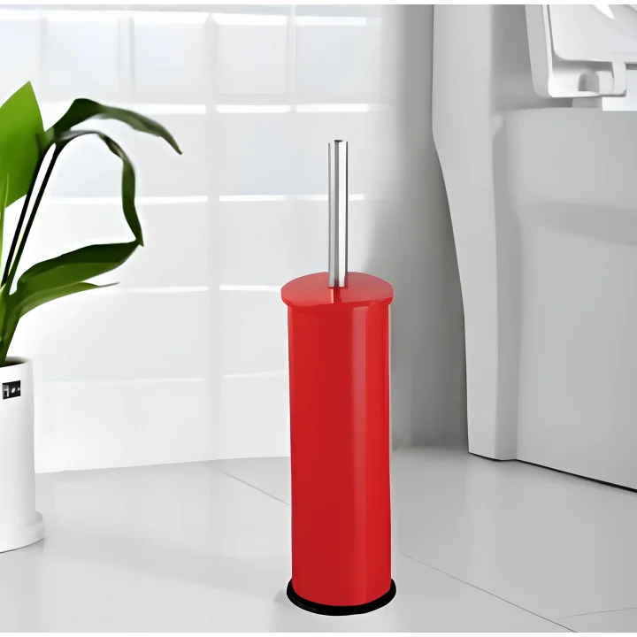 Paslanmaz Tuvalet Fırçası Banyo Fırçası Kırmızı