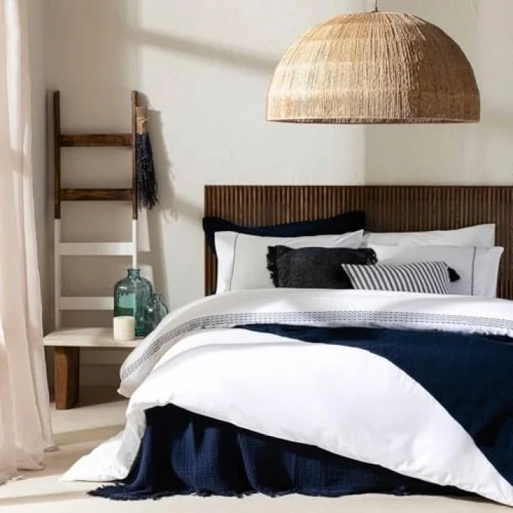 Patrıc Bambu King Size Nevresim Seti 230X220 Cm Beyaz