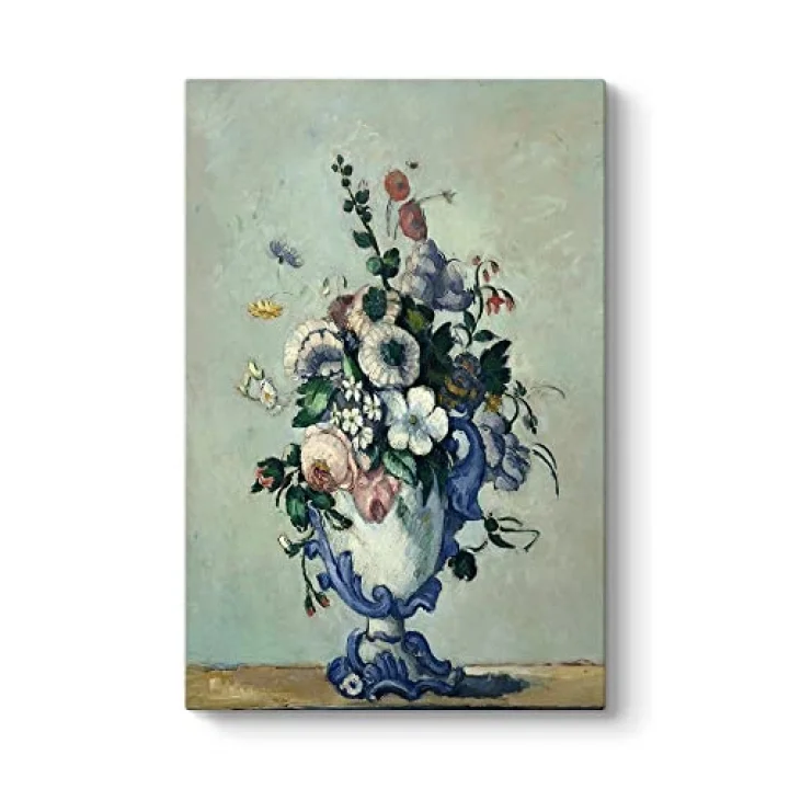 Paul Cezanne - Vazoda Çiçekler Tablosu 100 x 140