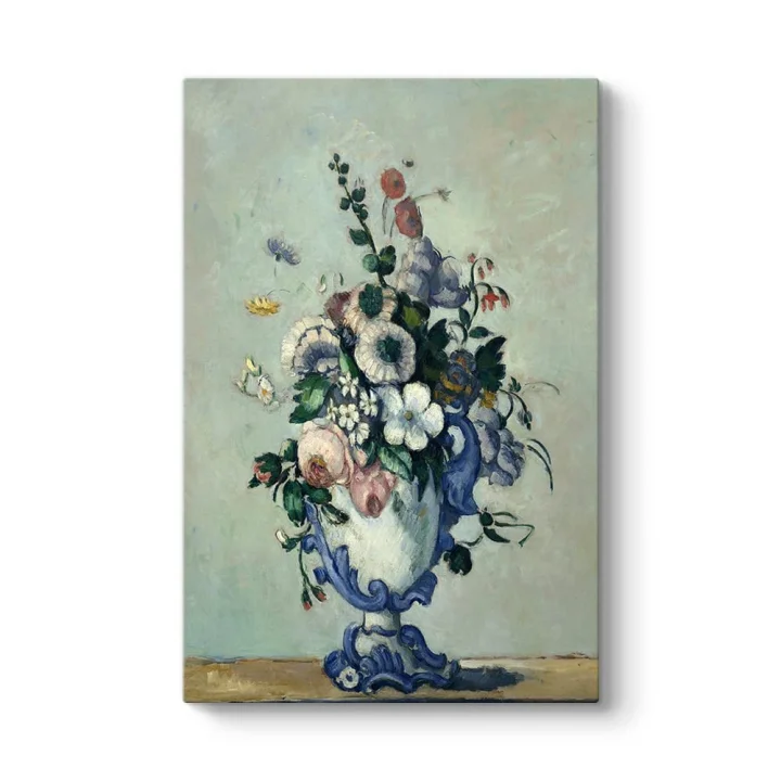 Paul Cezanne - Vazoda Çiçekler Tablosu 100 x 140