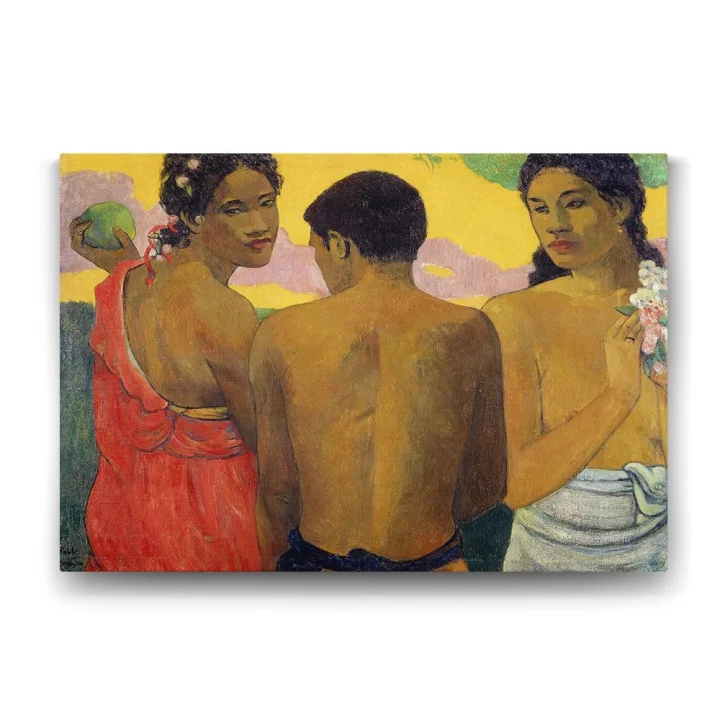 Paul Gauguin - Three Tahitians Tablosu - 100x70cm
