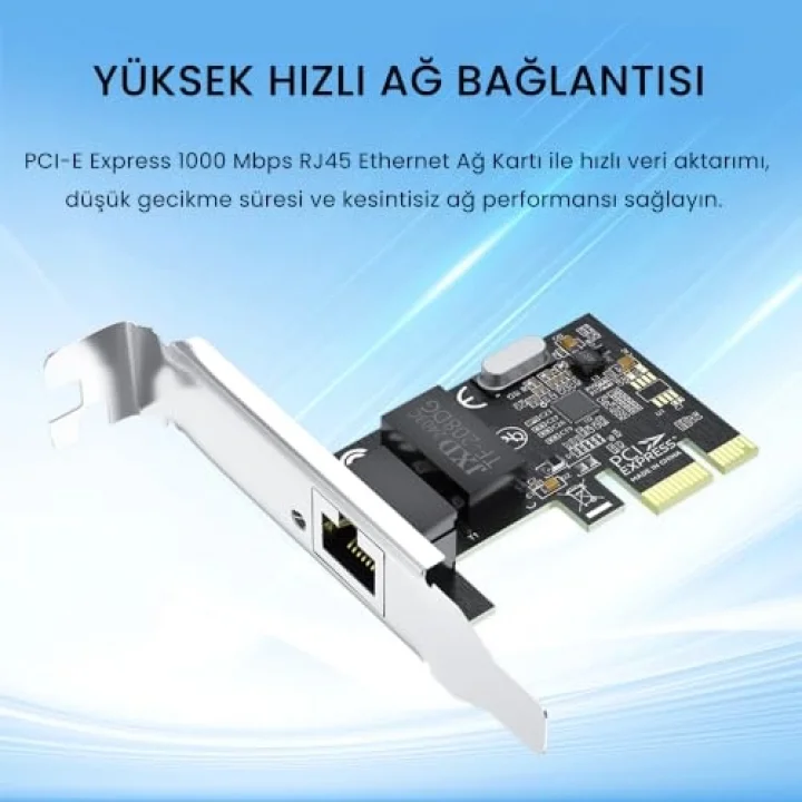 PCI-E Express 1000 Mbps Gigabit Harici RJ45 Ethernet Ağ Kartı
