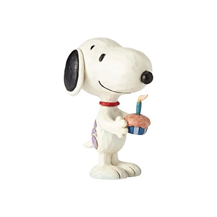Peanuts by Jim Shore Snoopy doğum günü figürü, 7,6 cm, çok renkli