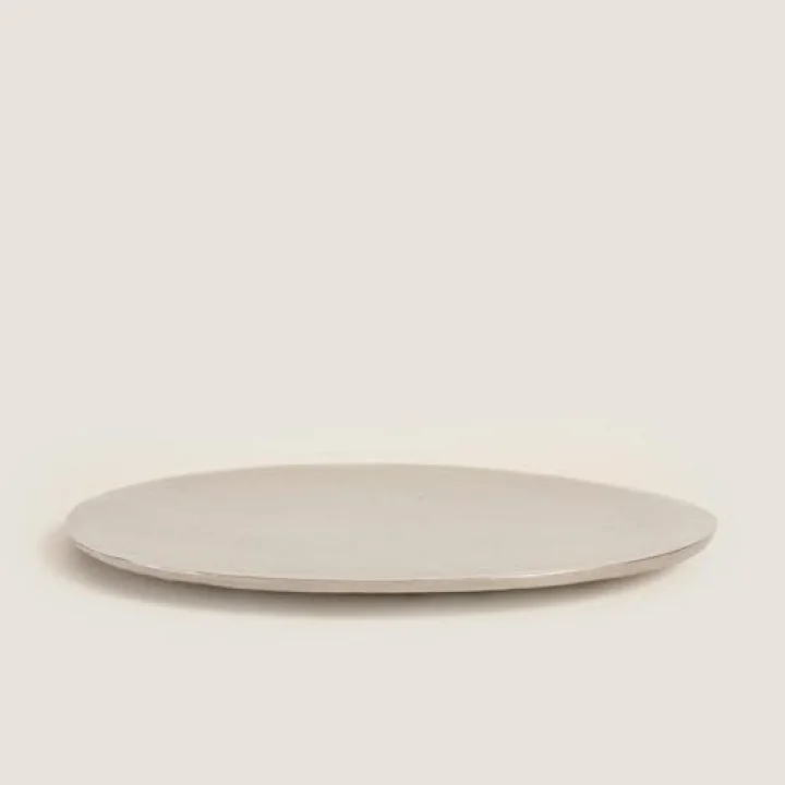 Pearl Dekoratif Tabak 30 Cm Gümüş