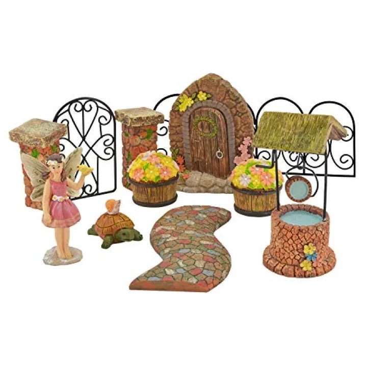 Pebble Lane Peri Bahçesi Seti, Poliresin, 11 Parça