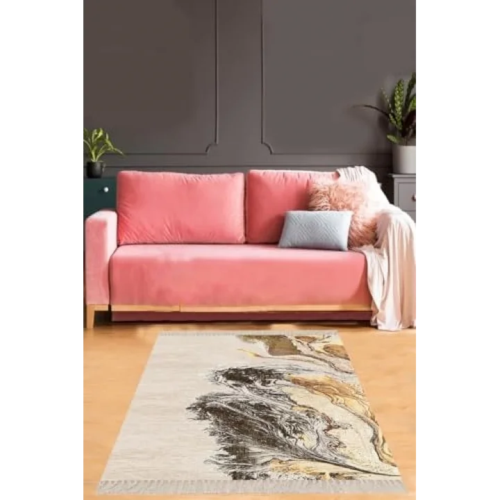Pelangi Kaymaz Taban Salon Halı, Bej 100 x 100