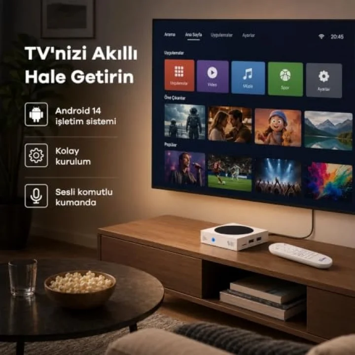 PELL C5 PRO 8K Android 14 TV Box 4GB 64GB, Wi-Fi 6 Smart Media Player