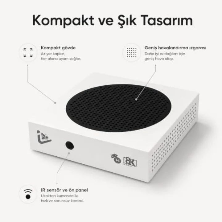 PELL C5 PRO 8K Android 14 TV Box 4GB 64GB, Wi-Fi 6 Smart Media Player