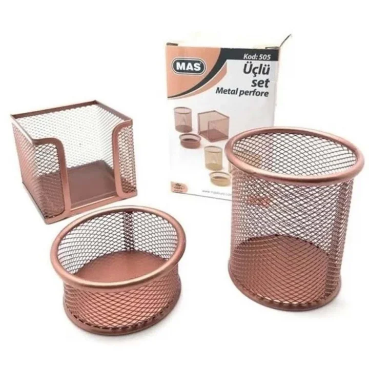 Perfore Üçlü Set Rose Gold