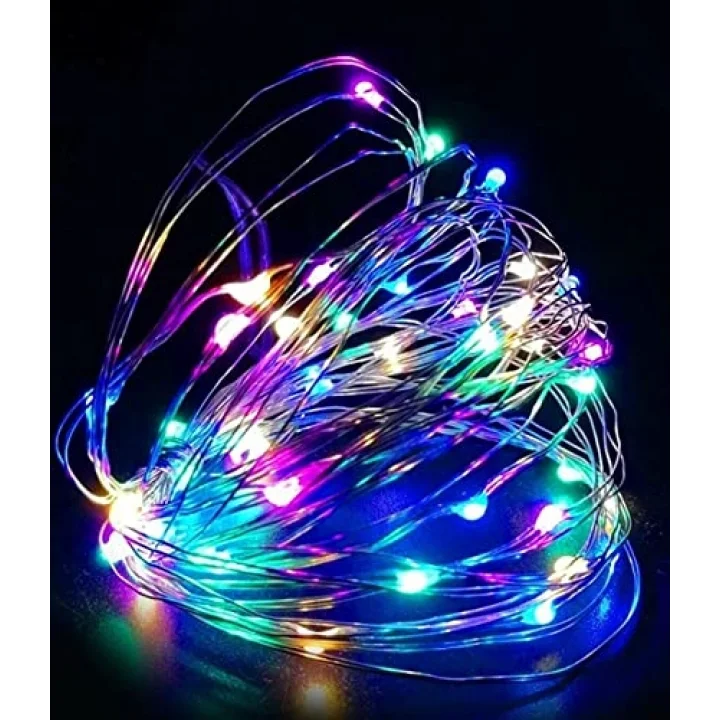 Peri led 3/5/10 Metre RGB Noel Işığı Ağaç Süsleme (1 Adet, 5 Metre)