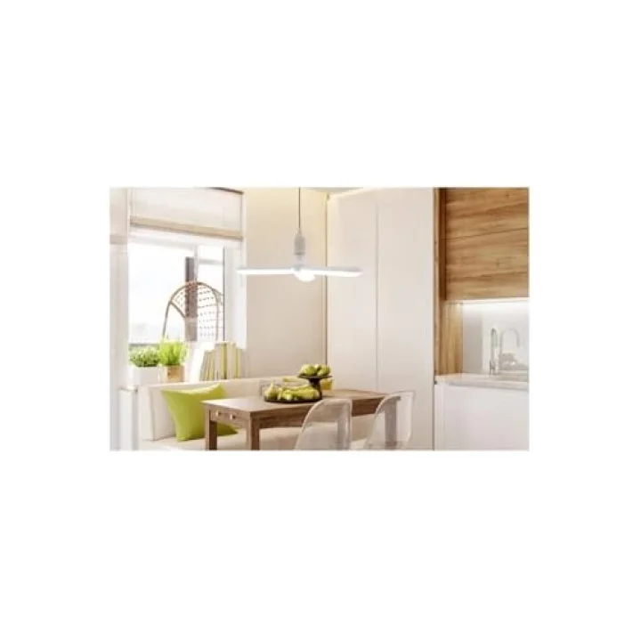Pervane Led Ampul 3 Kollu Katlanabilir Cata 42w 6400k Beyaz Işık Yaprak Led Ampul