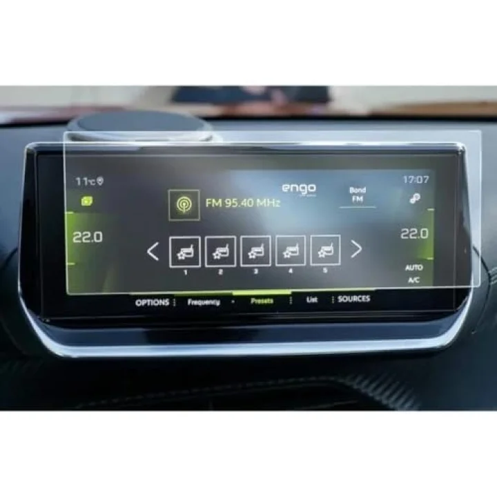 Peugeot 208 Multimedya & Navigasyon 10 İnç İle Uyumlu Mat Ekran Koruyucu Şeffaf