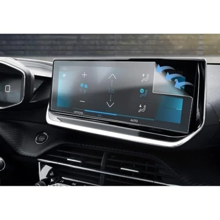 Peugeot 208 Multimedya & Navigasyon 10 İnç İle Uyumlu Mat Ekran Koruyucu Şeffaf