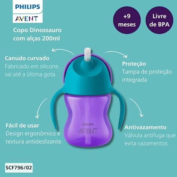 Philips 7200858, Desenli Pipetli Bardak, 200 Ml, Çok Renkli