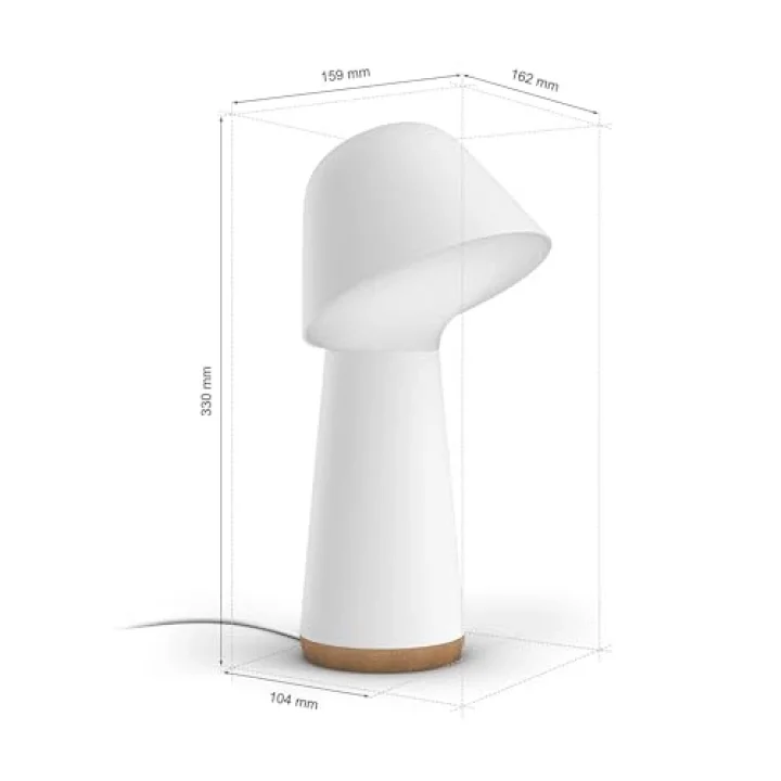 Philips Hue Twilight akıllı uyku ve uyandırma masa lambası, beyaz ve renkli ışık, Bluetooth uyumlu, Alexa, Apple Home & Google Assistant ile sesli kontrol, beyaz - 25.000 Saat Ampul Kullanım Ömrü