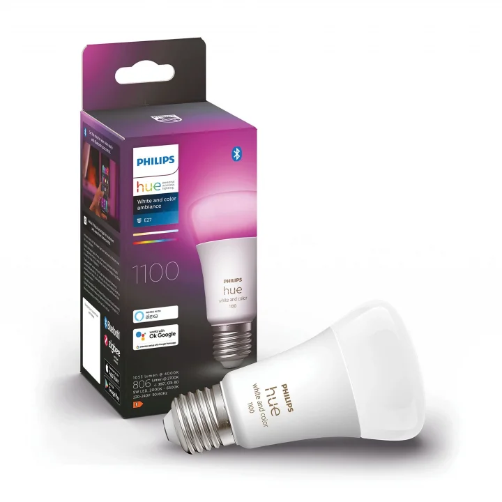 Philips HueWCA 9-75W Renkli Akıllı Ampul E27 Bluetooth Özellikli - 25.000 Saat Ampul Kullanım Ömrü