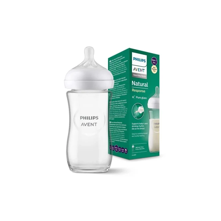 Philips Natural Güvenli Cam Biberon 240ml 0+ay
