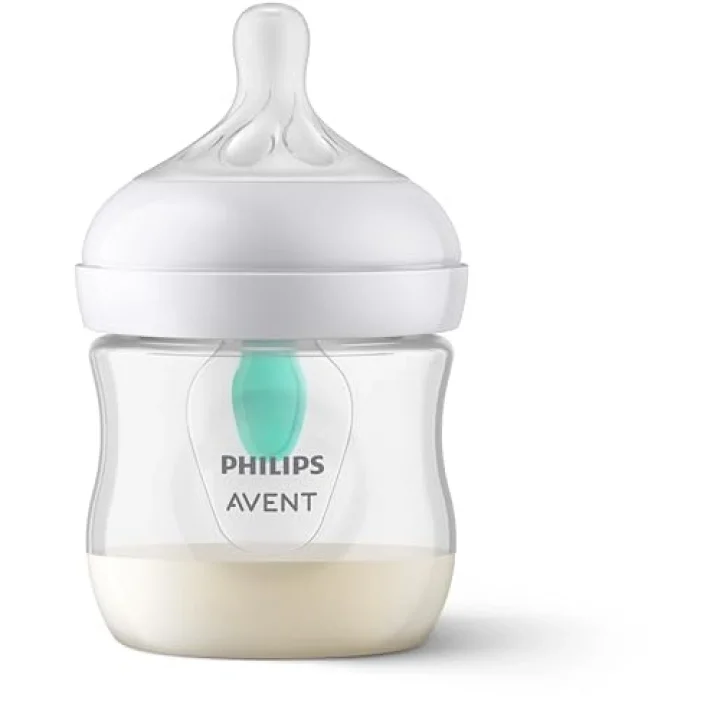Philips Natural Response Baby Bottle, 125 ml / 4 oz, 0-3m, Slow Flow, BPA Free, SCY670/01