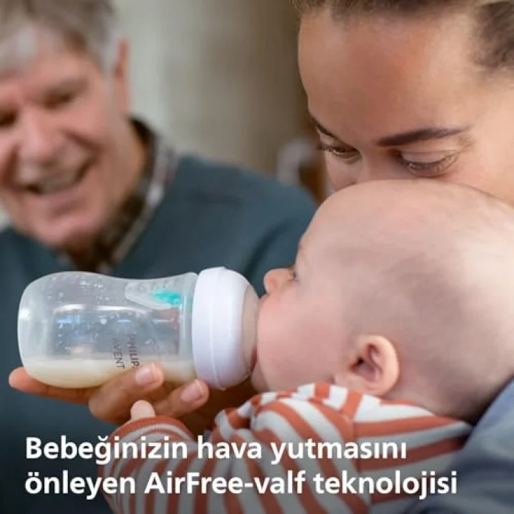 Philips Natural Response Baby Bottle, 125 ml / 4 oz, 0-3m, Slow Flow, BPA Free, SCY670/01