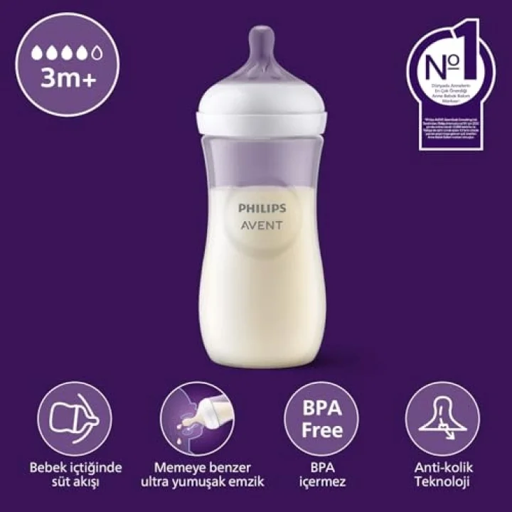 Philips Natural Response PP Biberon, 330ml, 6M+ Ay, SCY906/01