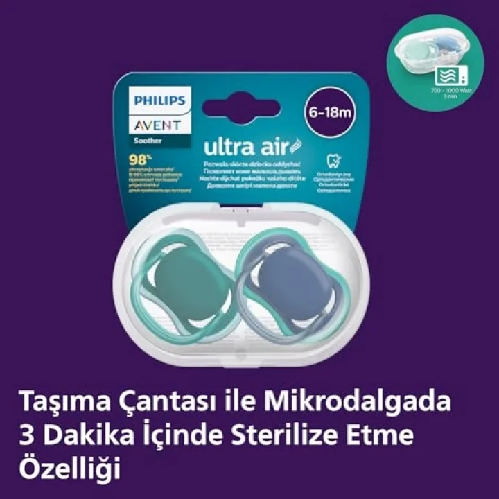 Philips Ultra Air Emzik 6-18 Ay, 2li Unisex, SCF085/31