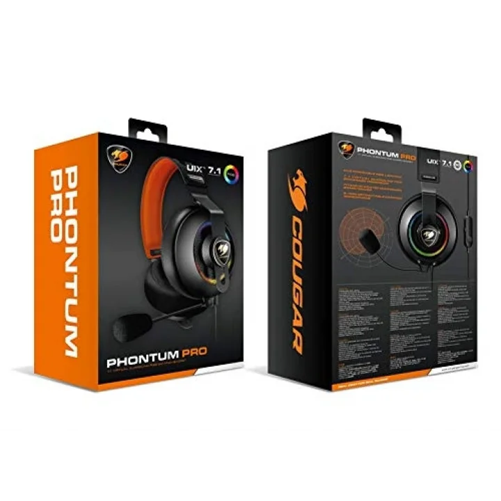 Phontum Pro Surround Virtual 7.1 mikrofonlu oyun kulaklığı, siyah