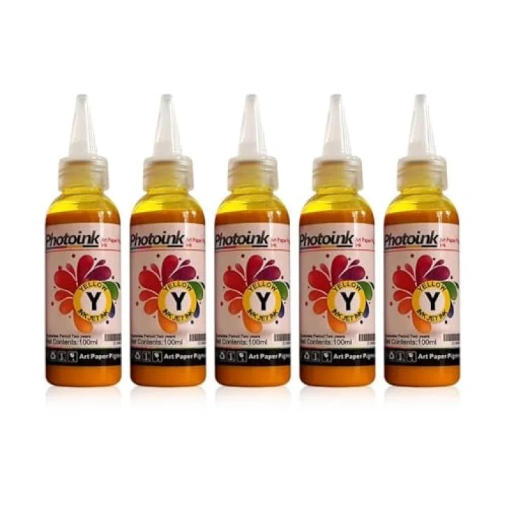 Photoink Epson Uyumlu Kuşe Mürekkebi, 500 Ml. Sari Kuşe Matbaa Mürekkebi