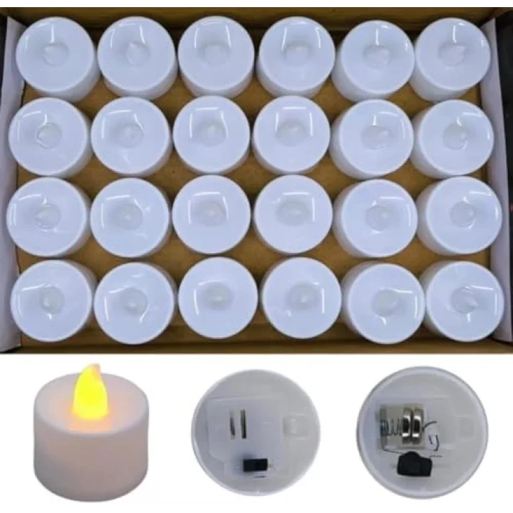Pilli Led Mum 3.4 cm 24lü Paket Gün Işığı