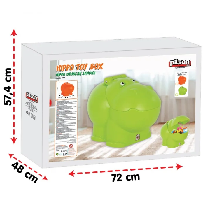 Pilsan Hipo Oyuncak Sandığı (Yeşil)