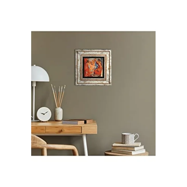 Pinecone Stone Picasso Avignonlu Kızlar Taş Duvar Tablosu - Çerçeveli Taş Tablo - Dekoratif Duvar Sanatı - Modern Ev ve Ofis Duvar Dekoru K1-302