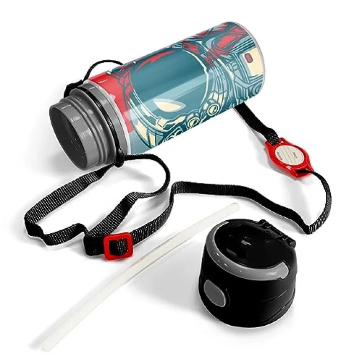 Pipetli Alüminyum Matara (600 ml)