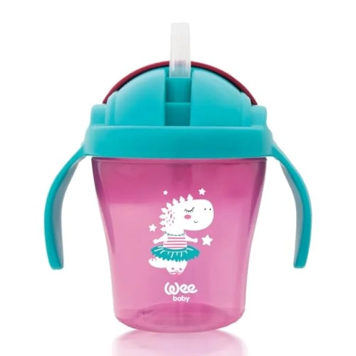 Pipetli Bardak 200 ml - PEMBE