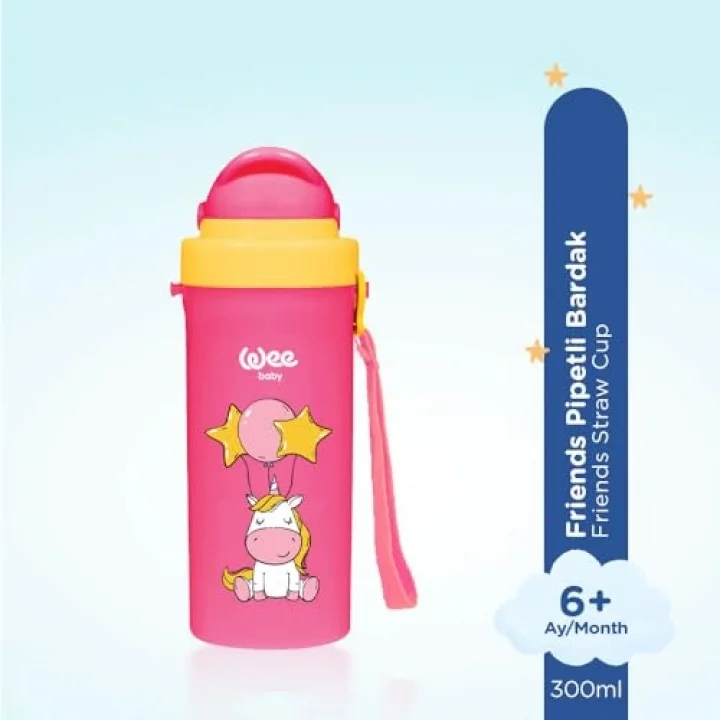Pipetli Bardak 300 ml - PEMBE