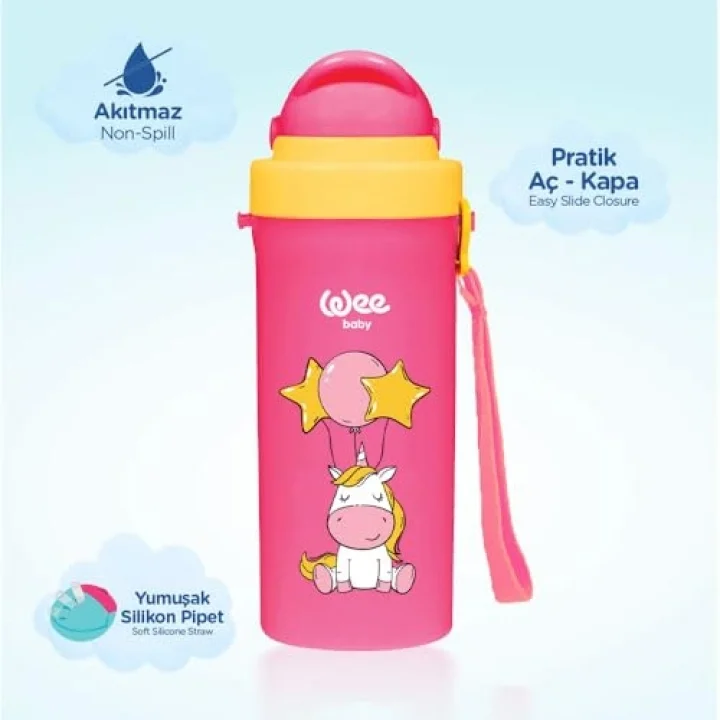 Pipetli Bardak 300 ml - PEMBE