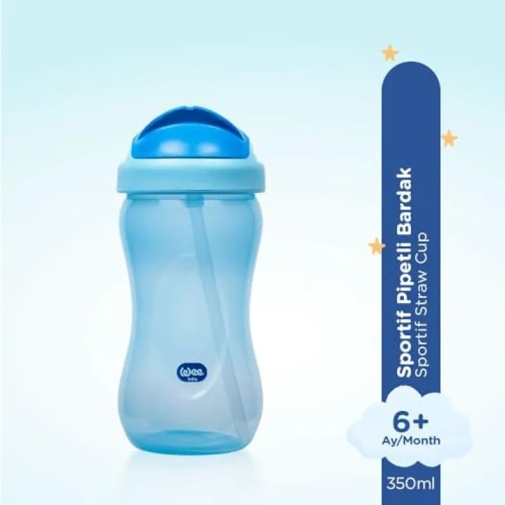 Pipetli Bardak 350 ml - MAVİ