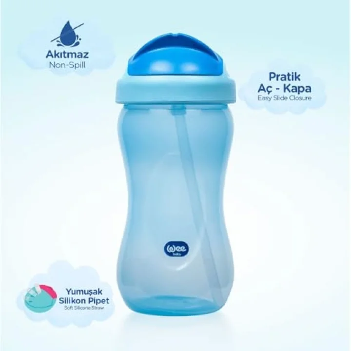 Pipetli Bardak 350 ml - MAVİ