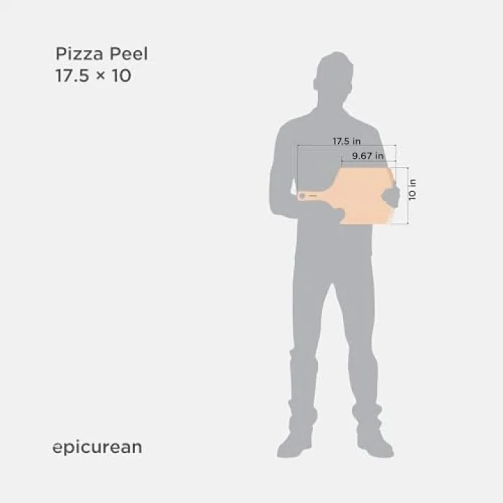 Pizza Peel, 17 inç x 10 inç, Doğal