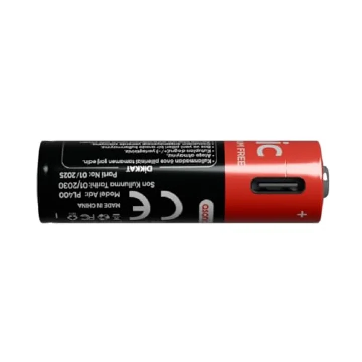 PL1400, AAA, Şarjlı Pil, 1.5VOLT, 400MAH/750MWH, Type-C Ile Kolay Şarj, 2 Li Paket