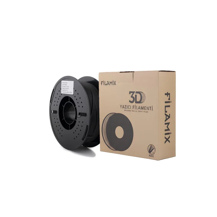 PLA+ Siyah Filament 1,75mm 1kg - bisiparisver, FLMX001