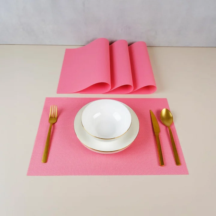 Plaid Pink 4 Parça Amerikan Servis 30x45 cm