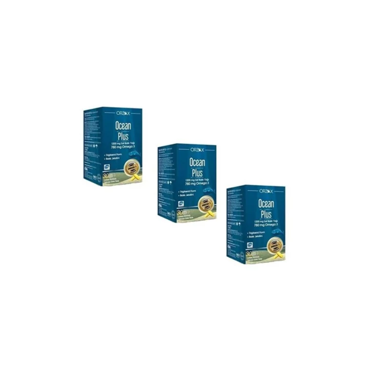 Plus 1200 Mg Omega 3 Saf Balık Yağı 30 Kapsül 3 Adet P07119