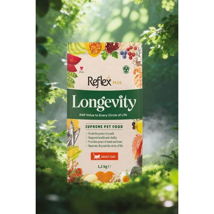 Plus Longevity Yetişkin Kedi Maması 1100g