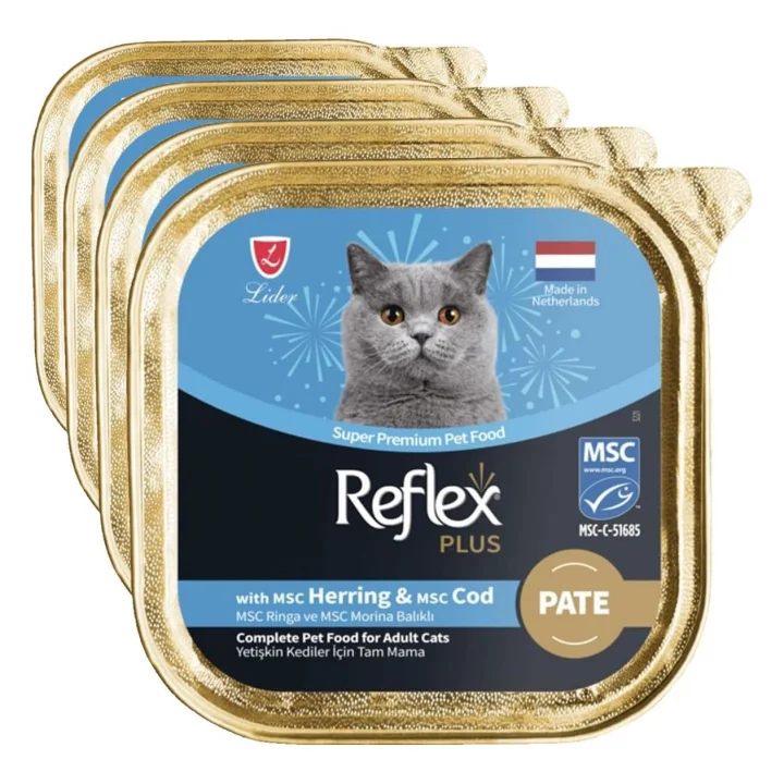 Plus Pate Ringa Ve Morina Balıklı Kedi Konservesi 85 GR