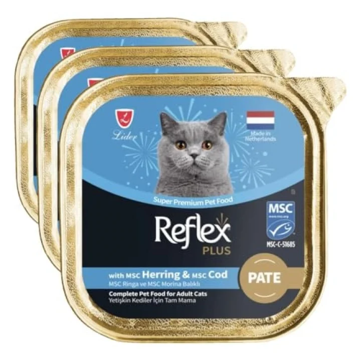 Plus Pate Ringa Ve Morina Balıklı Kedi Konservesi 85 GR